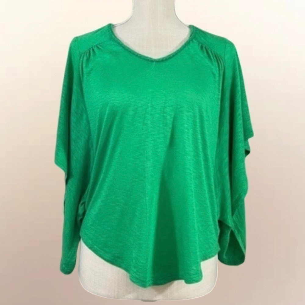Ella Moss Summer Green Top with Butterfly Sleeves